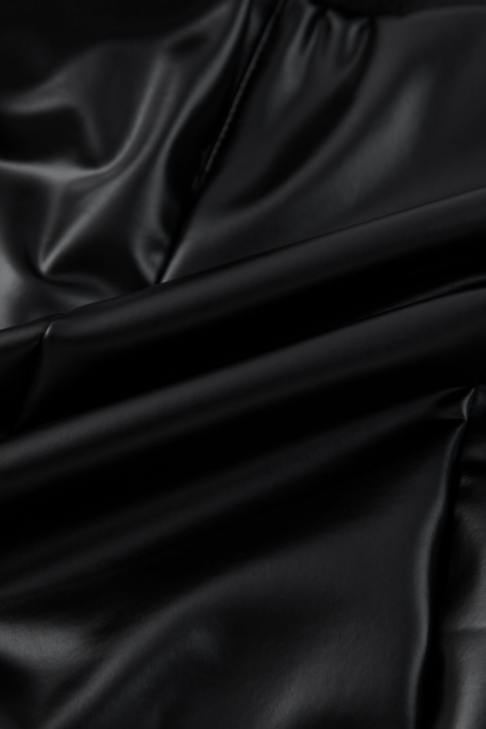 Faux Leather Seamed Leg High Waist Leggings