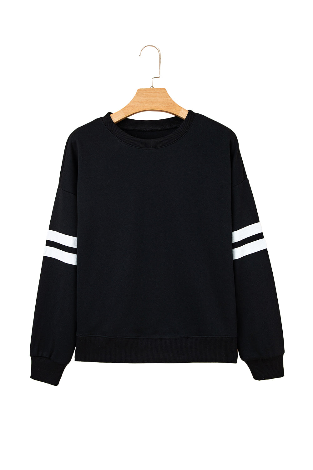 Varsity Striped Detail Drop Shoulder Oversized Sweatshirt