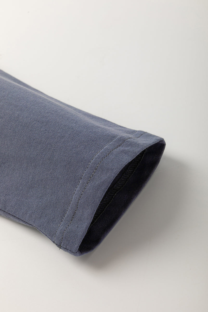 Leopard Colorblock Patchwork Long Sleeve Drop Shoulder Top