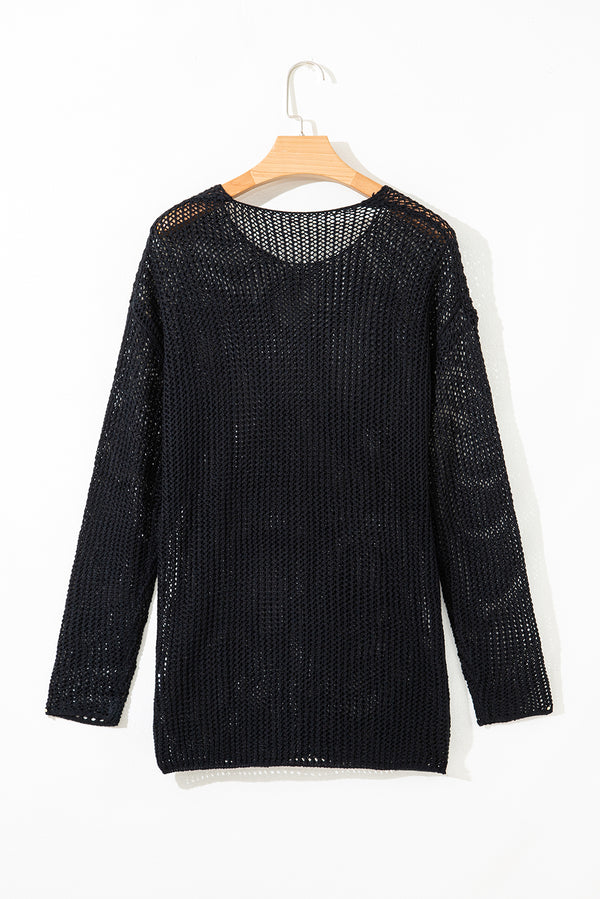 Crochet Hollow-out Jumper Top Sweater