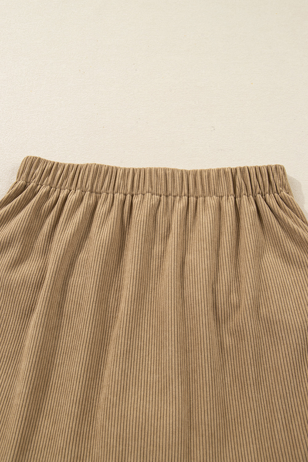 Corduroy Buttoned Front Faux Pockets Mini Skirt
