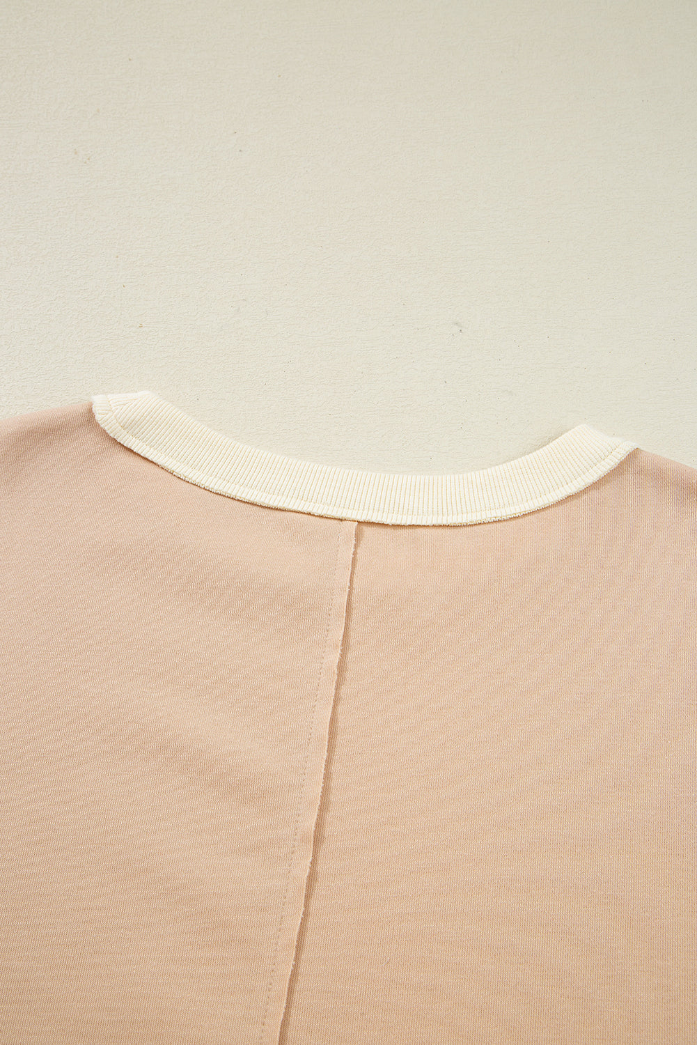 Color Block Textured Patchwork Pullover Sweatshirt
