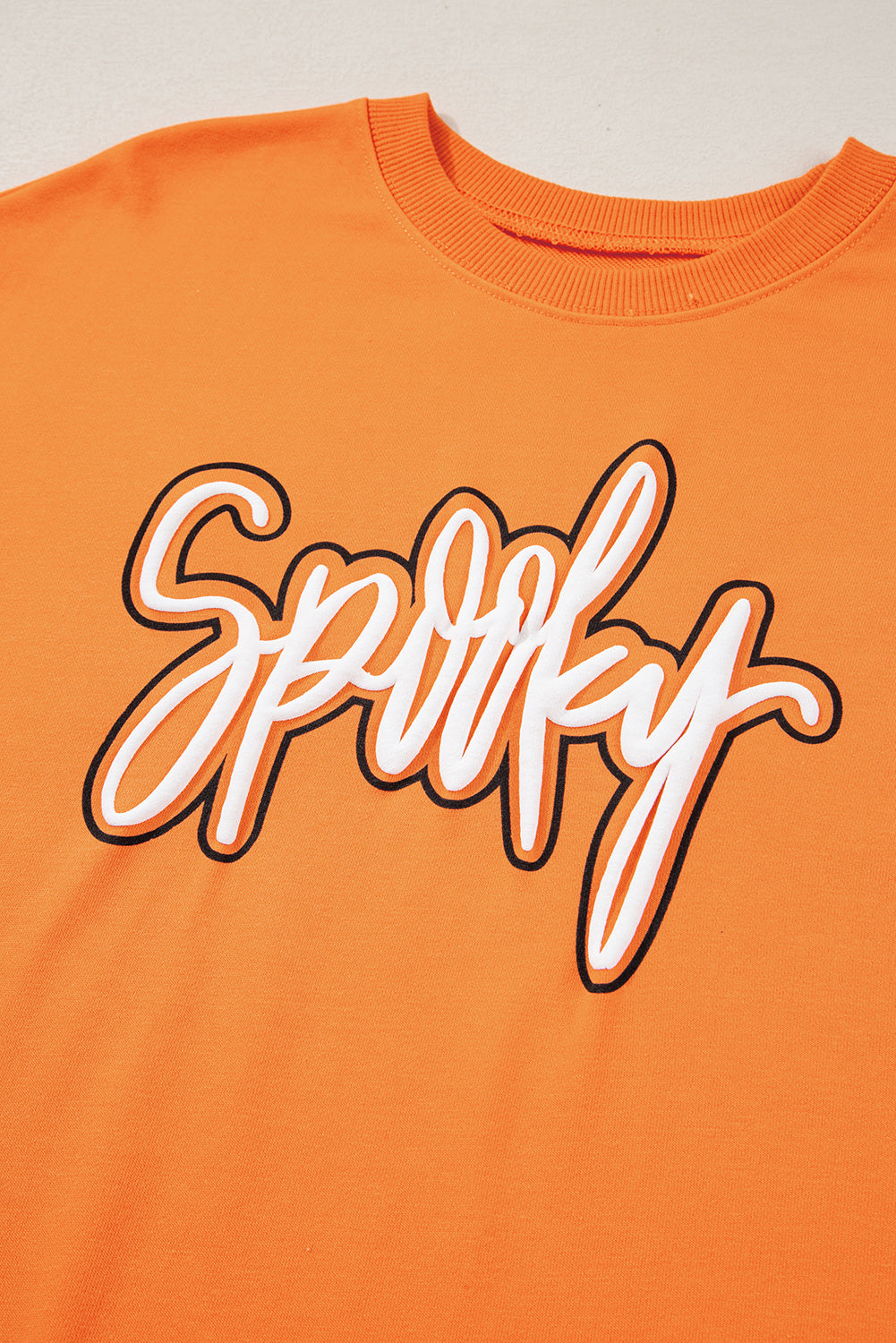 Spooky Graphic Halloween Crew Neck Holiday Sweatshirt