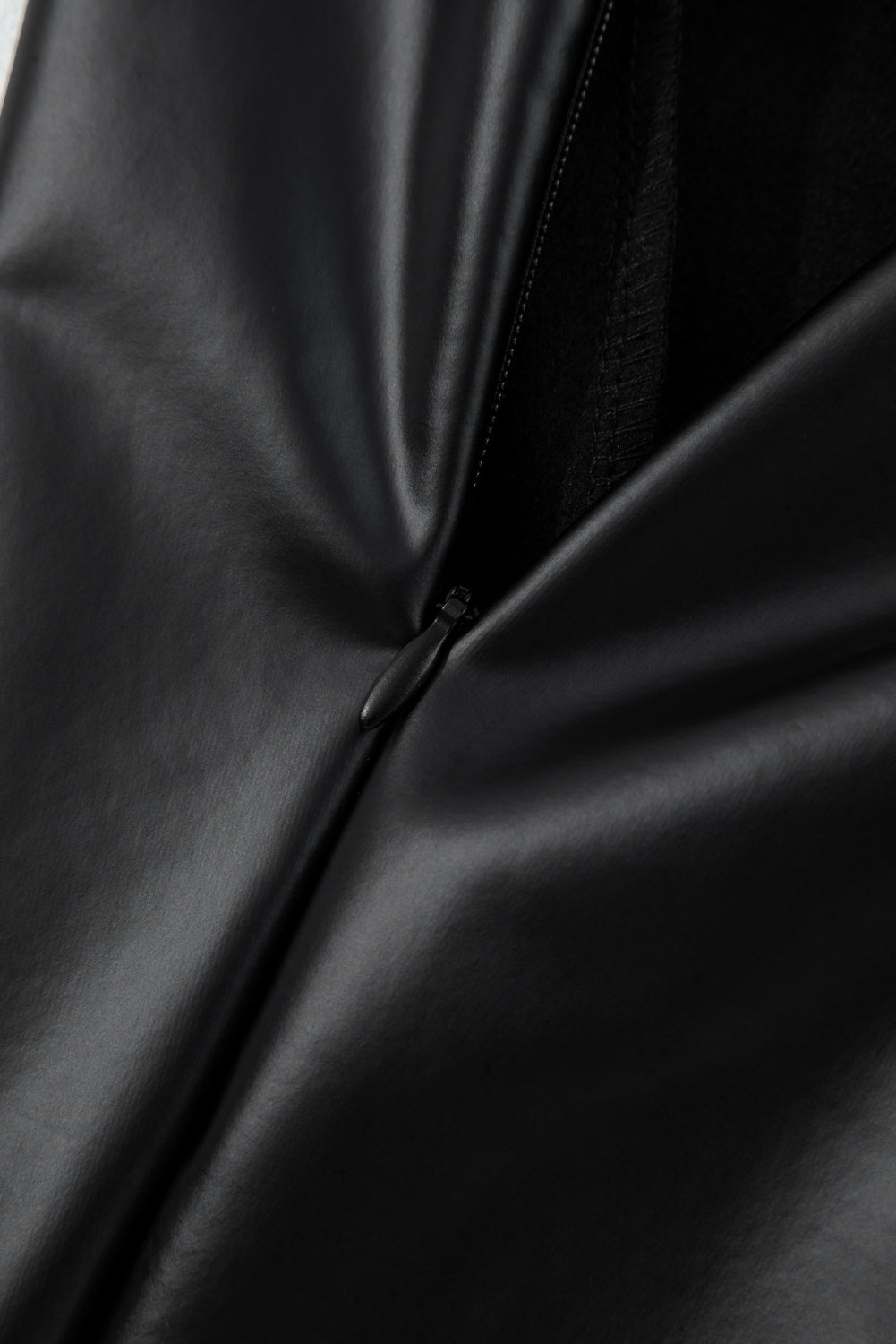 Faux Leather Seamed Leg High Waist Leggings