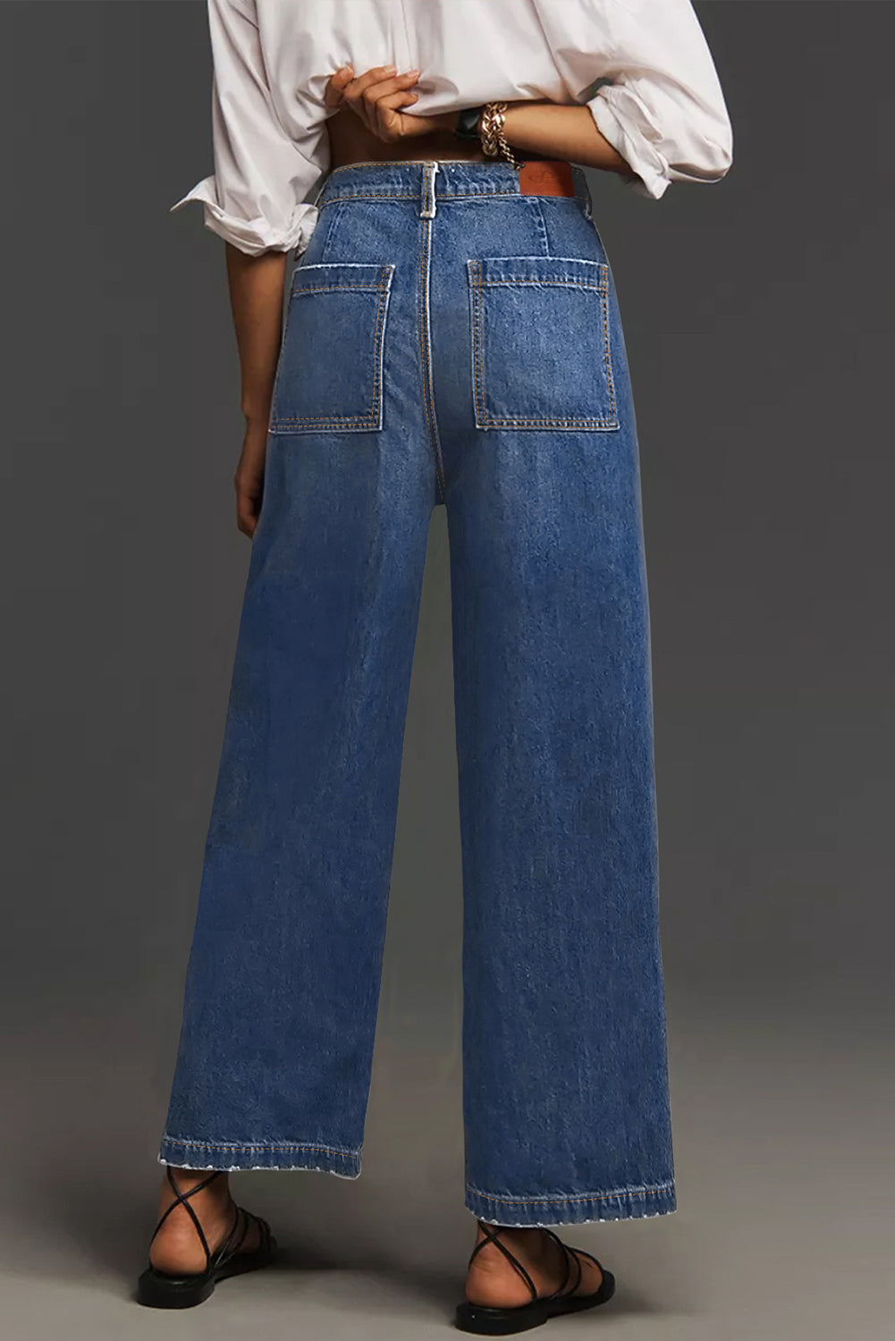 Bluing Mimimalist Patch Pocket Womens Shift Jeans