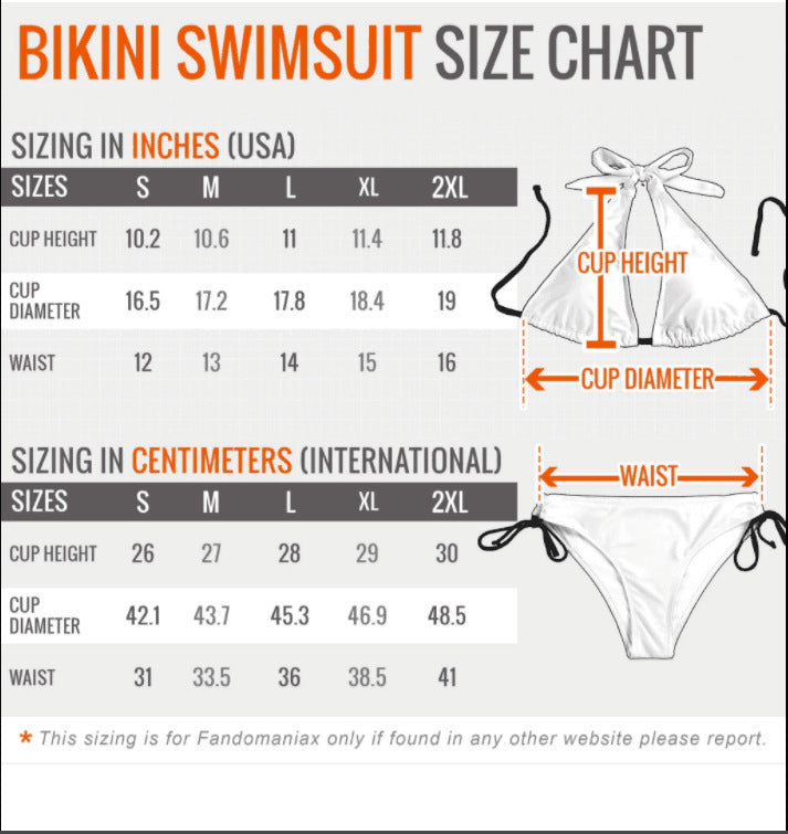 Anime style Summer Bikini Swimsuit Outfit Women