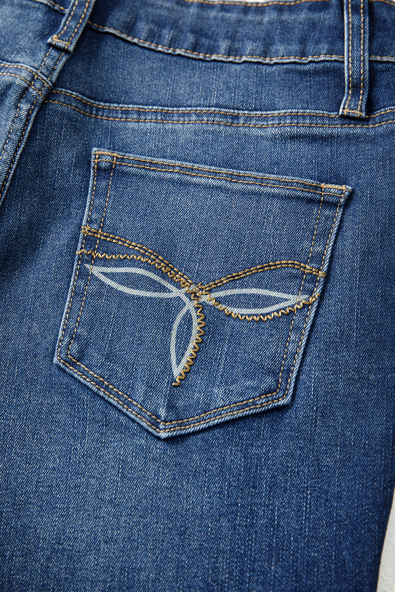 Western Stitch Patched Pocket Bootcut Jeans