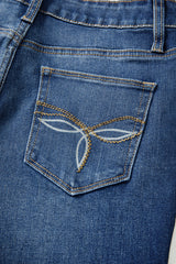Western Stitch Patched Pocket Bootcut Jeans
