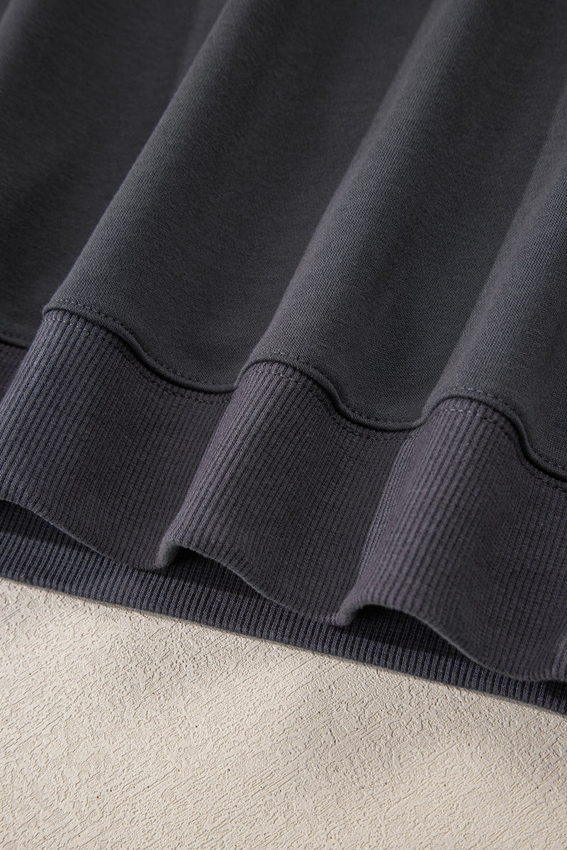 Varsity Striped Detail Drop Shoulder Oversized Sweatshirt