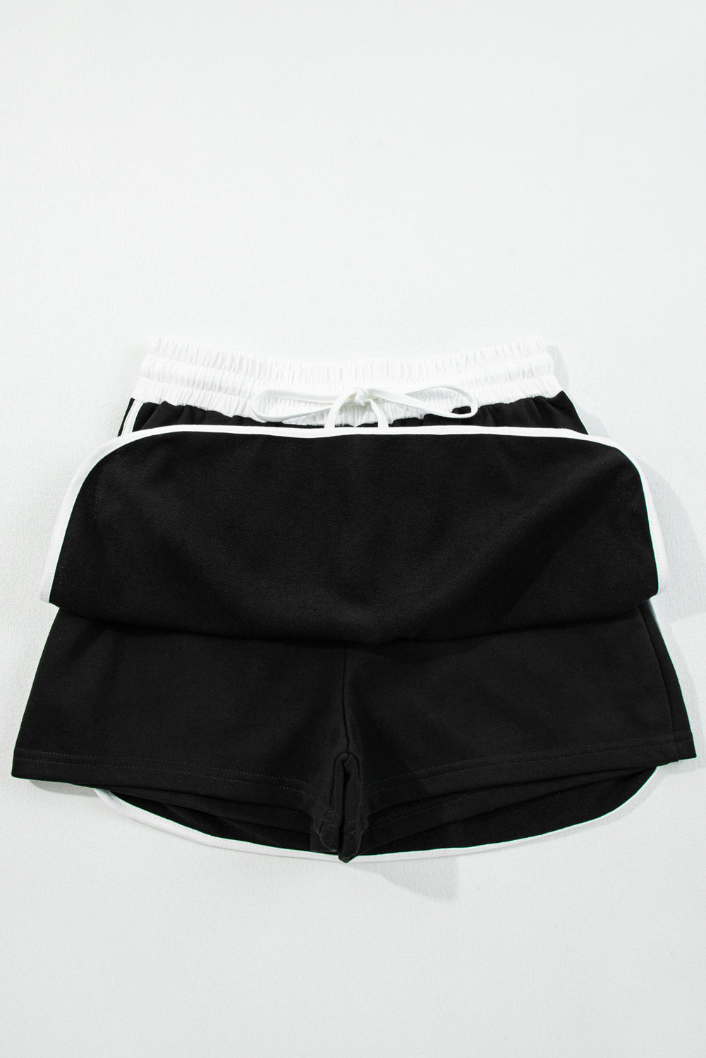 Varsity Stripe Detail Drop Shoulder Pullover Mini Skirt Set