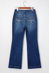 Western Stitch Patched Pocket Bootcut Jeans