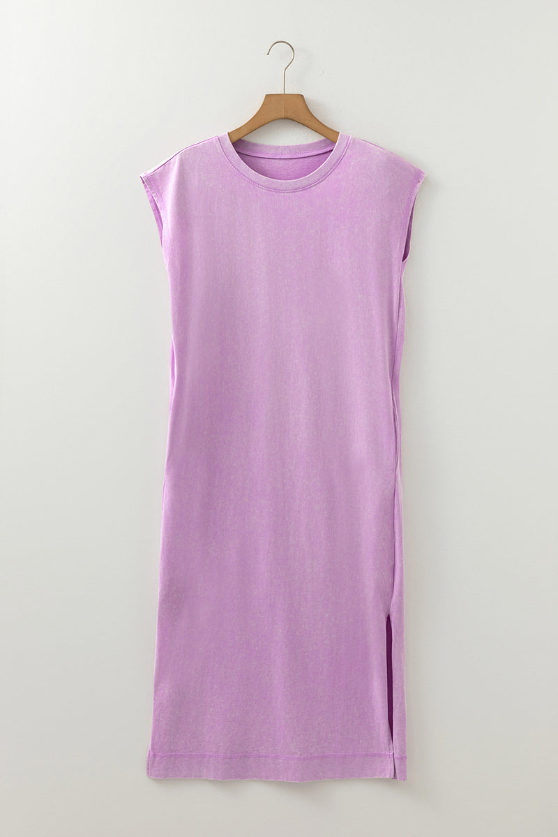 Style in Comfort Mineral Wash Pocketed T-shirt Long Dress