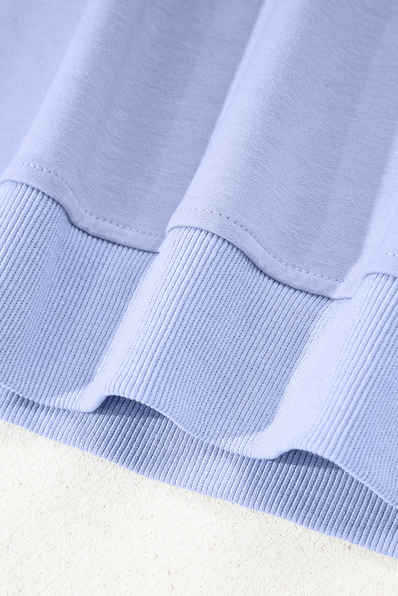 Floral Patched Half Sleeve Tunic Top