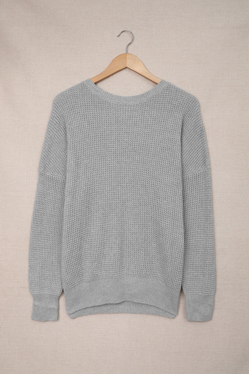 Cross Back Hollow-out Sweater