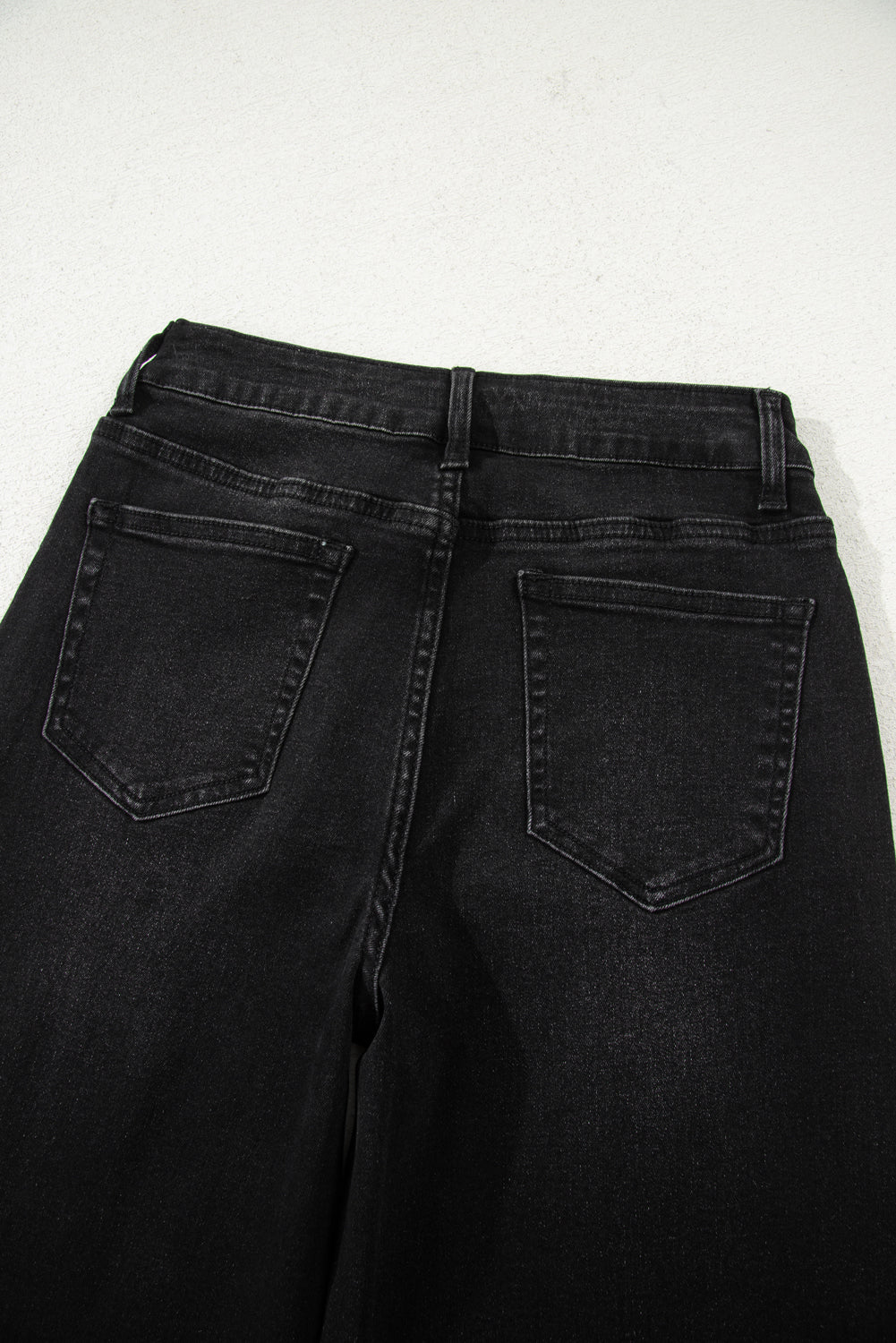Raw Hem Straight Leg Loose High Waist Jeans