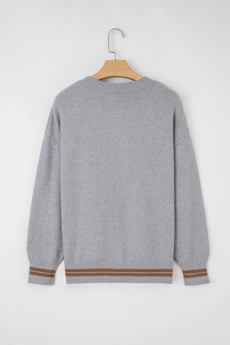 See You Cowboy Embroidered Western Graphic Sweater