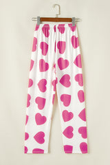Ruffled Tank Top And Heart Print Pants Lounge Set